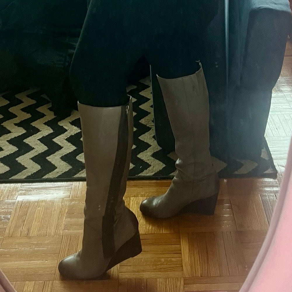 Franco Sarto Women's Heeled Boots - Gray and Brown